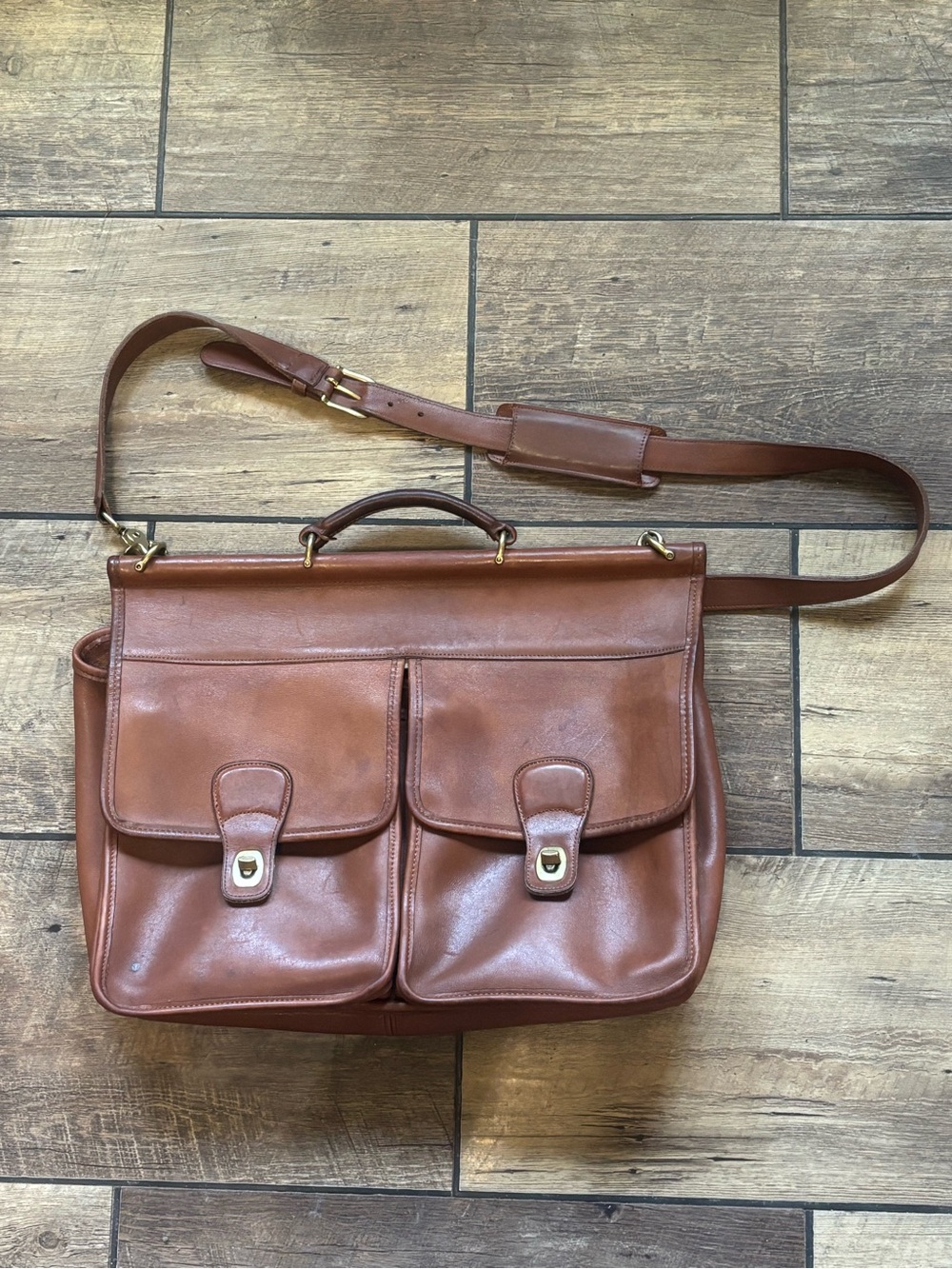 Coach LARGE Vintage 5279 Brown Kensington Leather Briefcase/Laptop Bag - Picture 1 of 16